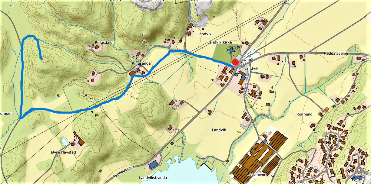 Løype 4 Lille Ruhest: Oversiktskart