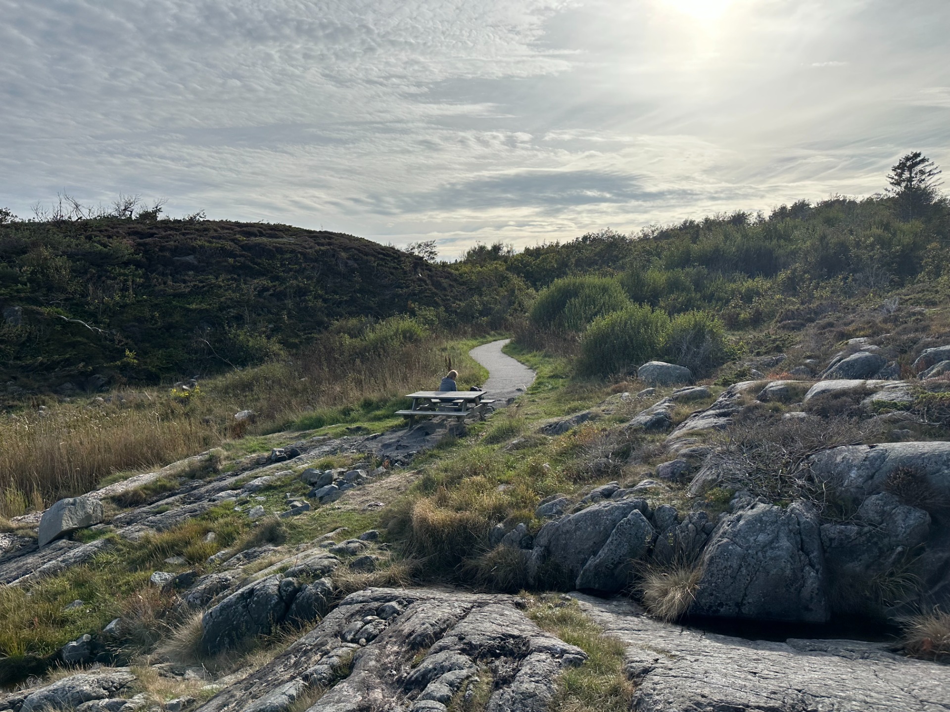 Asfaltert sti fra Ramsvika
